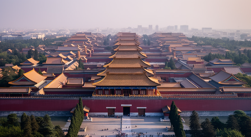 航拍大型古代建筑群摄影实拍,高清,摄影图,摄影图片,图片大全,摄影图免费下载